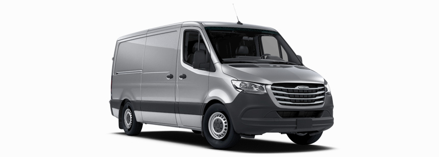 View of a Freightliner Sprinter Cargo Van.