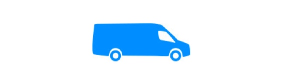 Blue van icon.